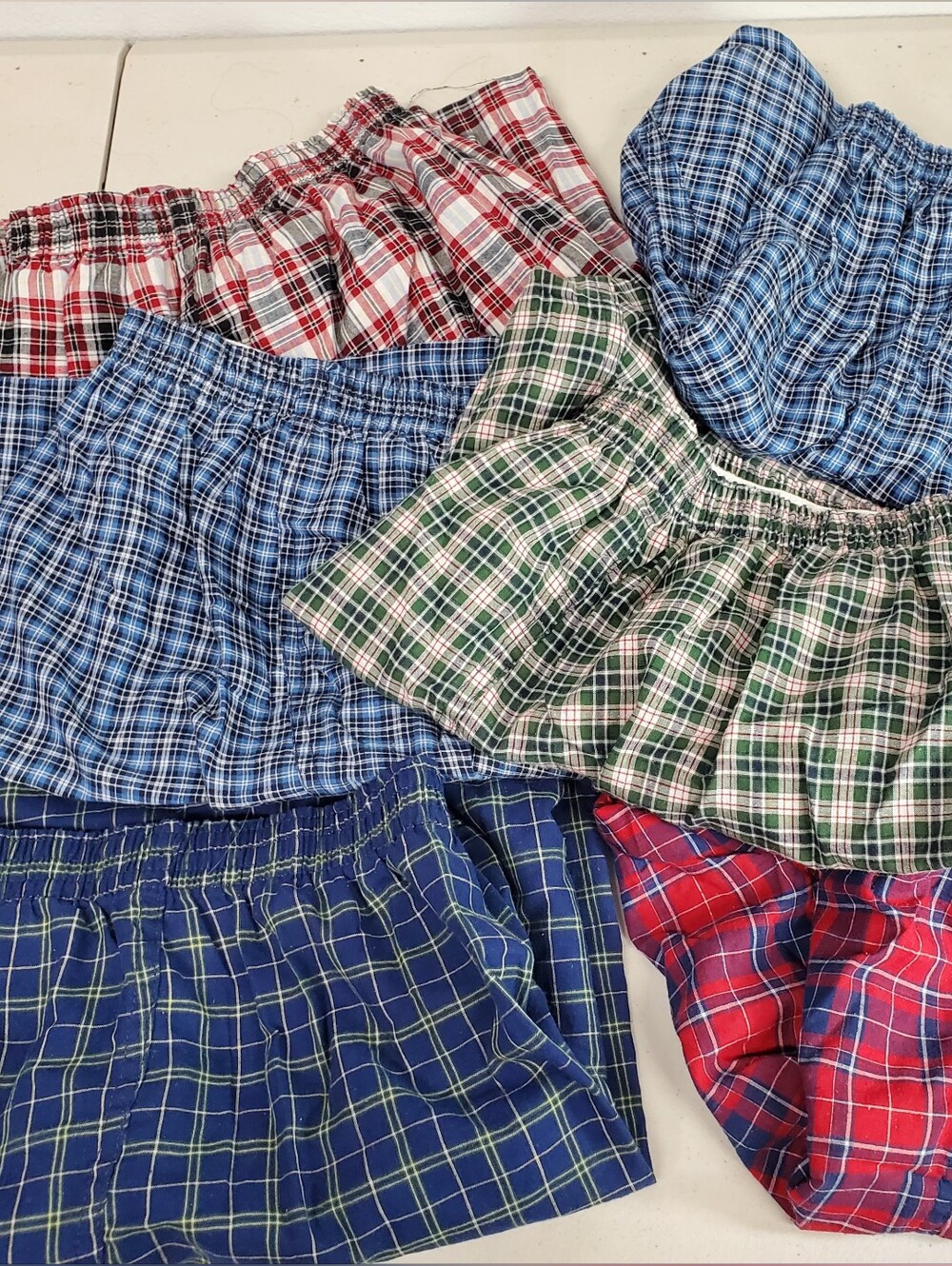 Boxers Set 6 Mens Plaid Underwear XXL 55% Cotton 45% Poly Fruit Of The Loom